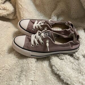 Converse Women's Athletic Shoes in Light Pink and White